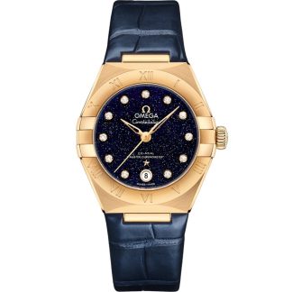 Omega Constellation 29 mm, Gelbgold mit Lederarmband 131.53.29.20.53.001
