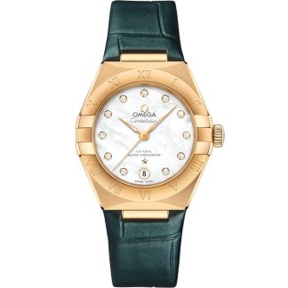 Omega Constellation 29 mm, Gelbgold mit Lederarmband 131.53.29.20.55.001