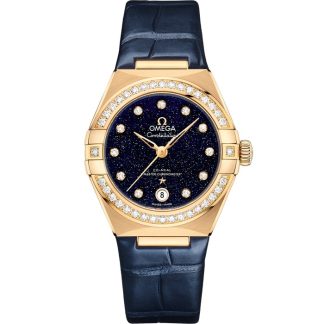 Omega Constellation 29 mm, Gelbgold mit Lederarmband 131.58.29.20.53.001