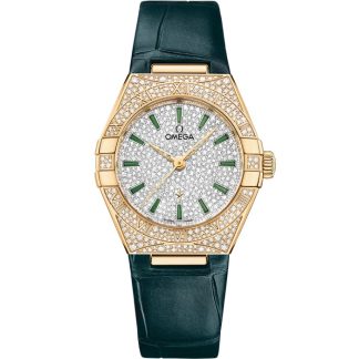 Omega Constellation 29 mm, Gelbgold mit Lederarmband 131.58.29.20.99.002