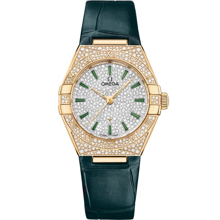 Omega Constellation 29 mm, Gelbgold mit Lederarmband 131.58.29.20.99.002