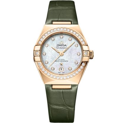 Omega Constellation 29 mm, Moonshine™-Gold mit Alligator 131.58.29.20.55.003