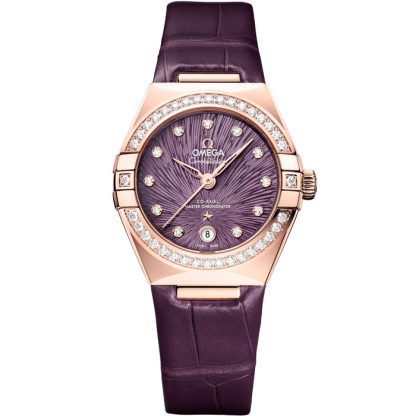 Omega Constellation 29 mm, Sedna™-Gold mit Alligator 131.58.29.20.60.002