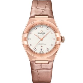 Omega Constellation 29 mm, Sedna™-Gold mit Lederarmband 131.53.29.20.52.002