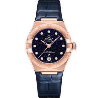 Omega Constellation 29 mm, Sedna™-Gold mit Lederarmband 131.53.29.20.53.003