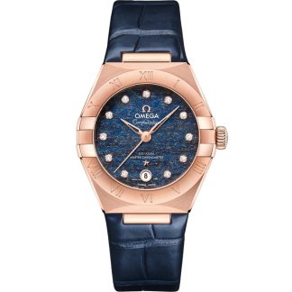 Omega Constellation 29 mm, Sedna™-Gold mit Lederarmband 131.53.29.20.99.001