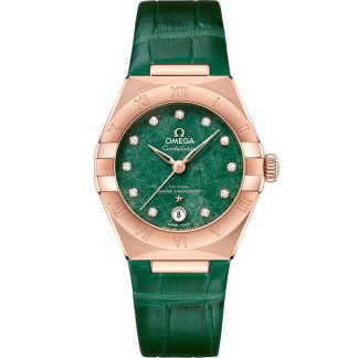 Omega Constellation 29 mm, Sedna™-Gold mit Lederarmband 131.53.29.20.99.002