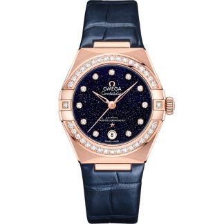 Omega Constellation 29 mm, Sedna™-Gold mit Lederarmband 131.58.29.20.53.003