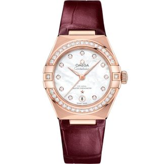Omega Constellation 29 mm, Sedna™-Gold mit Lederarmband 131.58.29.20.55.002