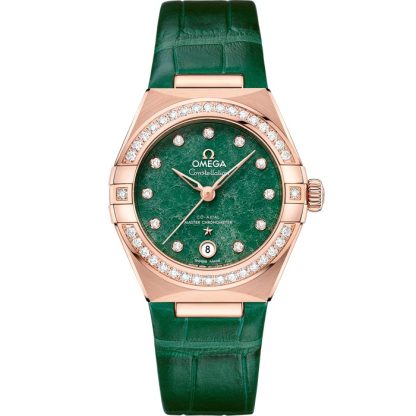 Omega Constellation 29 mm, Sedna™-Gold mit Lederarmband 131.58.29.20.99.004