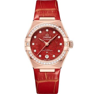 Omega Constellation 29 mm, Sedna™-Gold mit Lederarmband 131.58.29.20.99.005