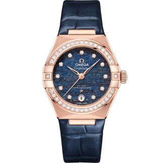 Omega Constellation 29 mm, Sedna™-Gold mit Lederarmband 131.58.29.20.99.006
