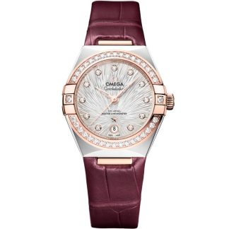 Omega Constellation 29 mm, Stahl - Sedna™-Gold mit Alligator 131.28.29.20.52.001