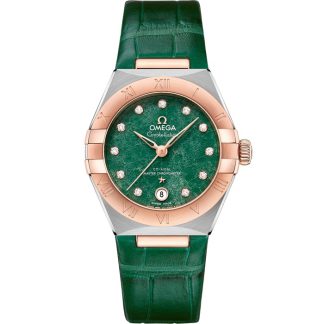Omega Constellation 29 mm, Stahl - Sedna™-Gold mit Lederarmband 131.23.29.20.99.001