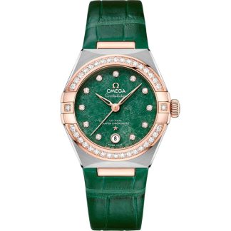 Omega Constellation 29 mm, Stahl - Sedna™-Gold mit Lederarmband 131.28.29.20.99.001