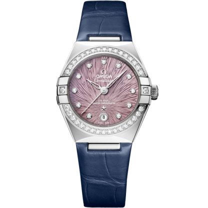 Omega Constellation 29 mm, Stahl mit Alligator 131.18.29.20.60.001
