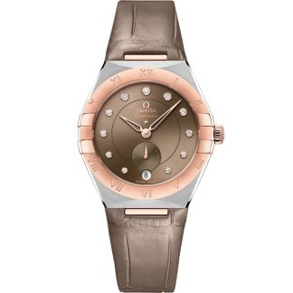 Omega Constellation 34 mm, Stahl - Sedna™-Gold mit Lederarmband 131.23.34.20.63.001