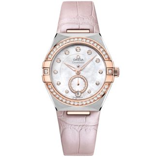 Omega Constellation 34 mm, Stahl - Sedna™-Gold mit Lederarmband 131.28.34.20.55.001