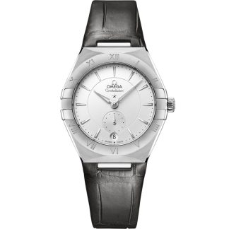Omega Constellation 34 mm, Stahl mit Lederarmband 131.13.34.20.02.001