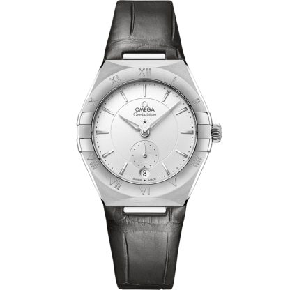 Omega Constellation 34 mm, Stahl mit Lederarmband 131.13.34.20.02.001