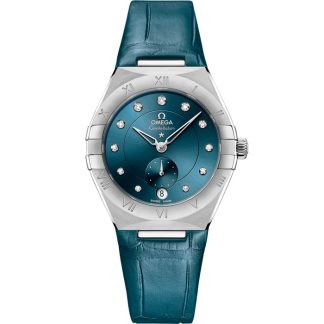 Omega Constellation 34 mm, Stahl mit Lederarmband 131.13.34.20.53.001
