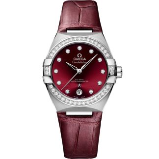 Omega Constellation 36 mm, Stahl mit Lederarmband 131.18.36.20.61.001