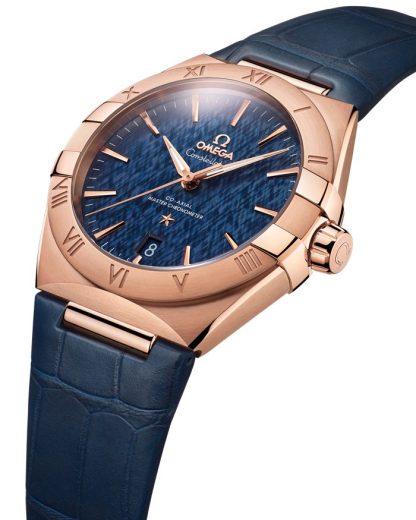 Omega Constellation 39 mm, Sedna™-Gold mit Lederarmband 131.53.39.20.03.001 – Bild 3