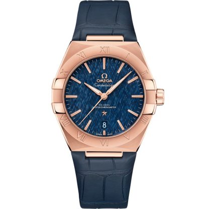 Omega Constellation 39 mm, Sedna™-Gold mit Lederarmband 131.53.39.20.03.001