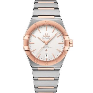 Omega Constellation 39 mm, Stahl - Sedna™-Gold mit Stahl- und Sedna™-Goldband 131.20.39.20.02.001