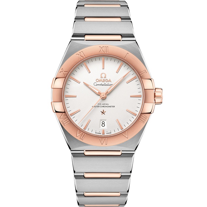Omega Constellation 39 mm, Stahl - Sedna™-Gold mit Stahl- und Sedna™-Goldband 131.20.39.20.02.001