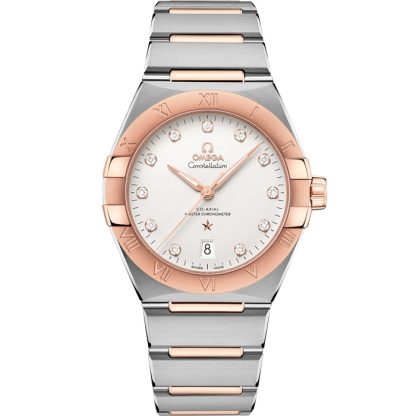 Omega Constellation 39 mm, Stahl - Sedna™-Gold mit Stahl- und Sedna™-Goldband 131.20.39.20.52.001
