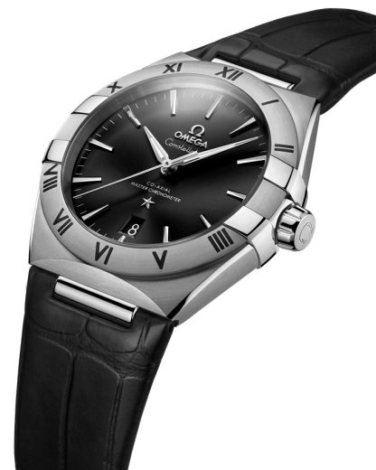 Omega Constellation 39 mm, Stahl mit Lederarmband 131.13.39.20.01.001 – Bild 3