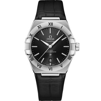 Omega Constellation 39 mm, Stahl mit Lederarmband 131.13.39.20.01.001