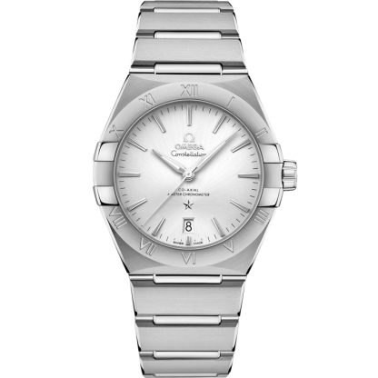Omega Constellation 39 mm, Stahl mit Stahlarmband 131.10.39.20.02.001