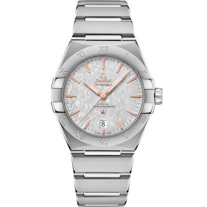 Omega Constellation 39 mm, Stahl mit Stahlarmband 131.10.39.20.06.001