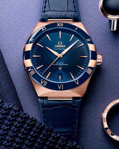 Omega Constellation 41 mm, Sedna™-Gold mit Lederarmband 131.63.41.21.03.001 – Bild 4