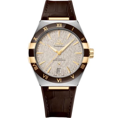 Omega Constellation 41 mm, Stahl - Gelbgold mit Lederarmband 131.23.41.21.06.002