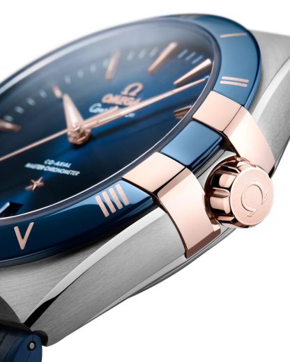 Omega Constellation 41 mm, Stahl - Sedna™-Gold mit Lederarmband 131.23.41.21.03.001 – Bild 3