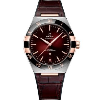 Omega Constellation 41 mm, Stahl - Sedna™-Gold mit Lederarmband 131.23.41.21.11.001