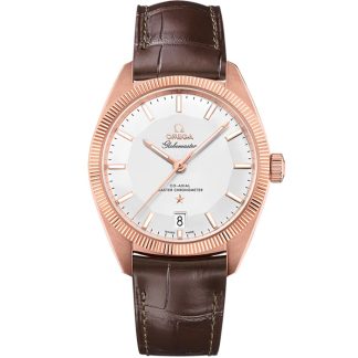 Omega Constellation Globemaster 39 mm, Sedna™-Gold mit Lederarmband 130.53.39.21.02.001