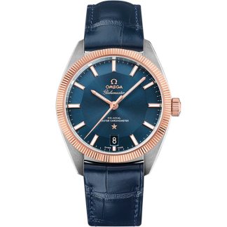 Omega Constellation Globemaster 39 mm, Stahl - Sedna™-Gold mit Lederarmband 130.23.39.21.03.001