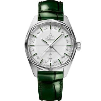 Omega Constellation Globemaster 41 mm, Platin mit Lederarmband 130.93.41.22.99.002