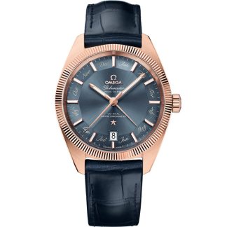 Omega Constellation Globemaster 41 mm, Sedna™-Gold mit Lederarmband 130.53.41.22.03.001