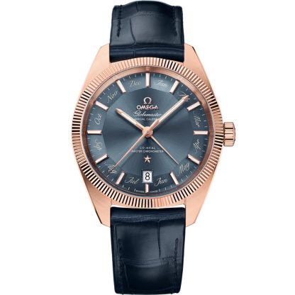 Omega Constellation Globemaster 41 mm, Sedna™-Gold mit Lederarmband 130.53.41.22.03.001