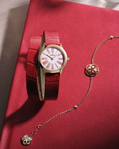 Omega De Ville Mini Trésor 26 mm, Moonshine™-Gold mit Alligator 428.58.26.60.04.003 – Bild 3