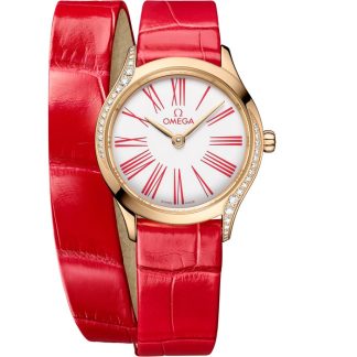 Omega De Ville Mini Trésor 26 mm, Moonshine™-Gold mit Alligator 428.58.26.60.04.003