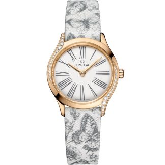 Omega De Ville Mini Trésor 26 mm, Moonshine™-Gold mit „Toile de Jouy“ 428.57.26.60.04.002