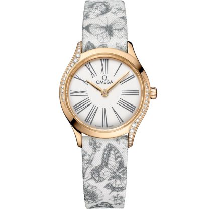 Omega De Ville Mini Trésor 26 mm, Moonshine™-Gold mit „Toile de Jouy“ 428.57.26.60.04.002