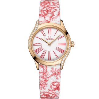 Omega De Ville Mini Trésor 26 mm, Moonshine™-Gold mit „Toile de Jouy“ 428.57.26.60.04.003
