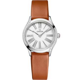 Omega De Ville Mini Trésor 26 mm, Stahl mit Lederarmband 428.17.26.60.04.004